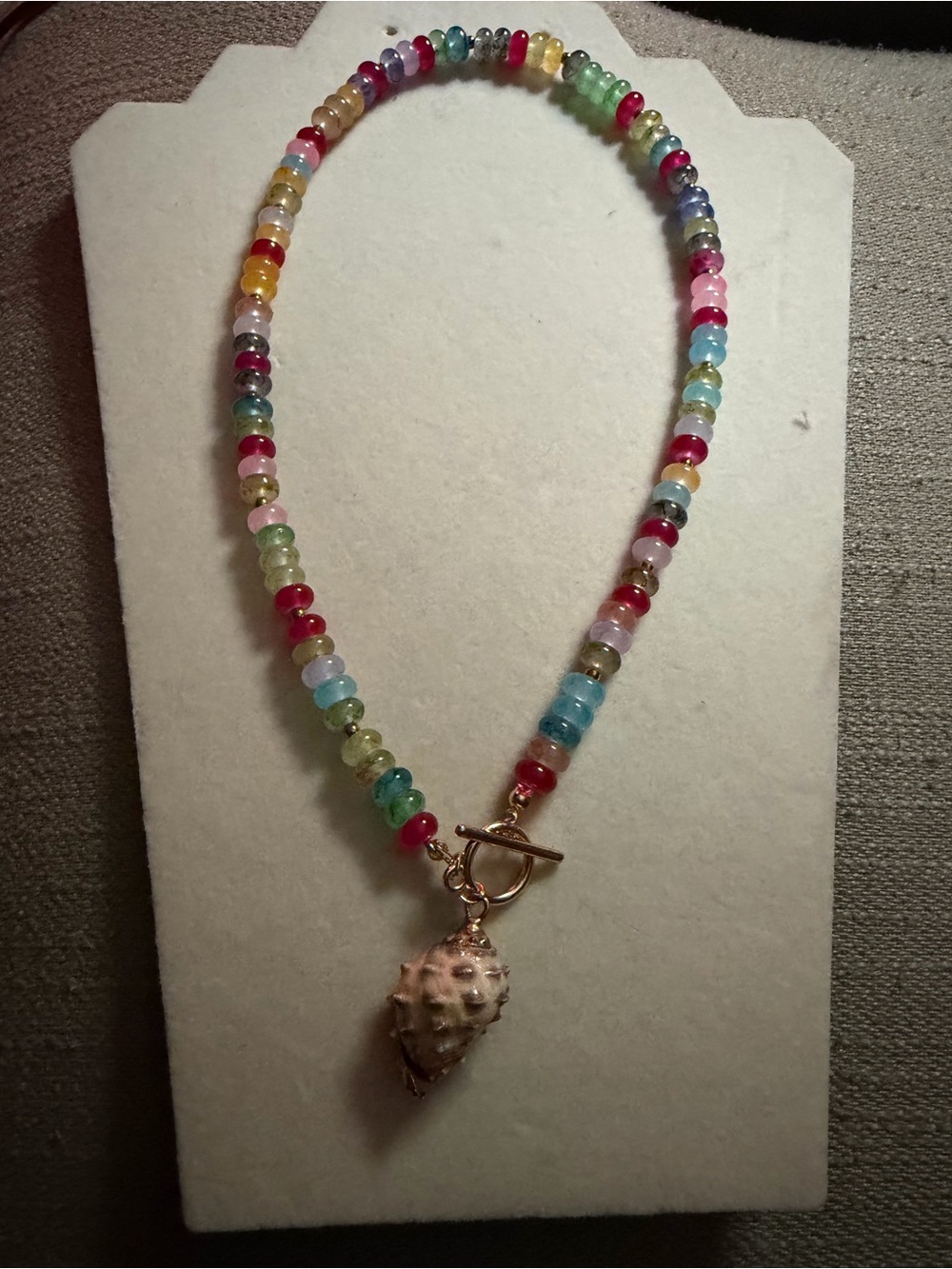Free People Shell Charm Bead Necklace